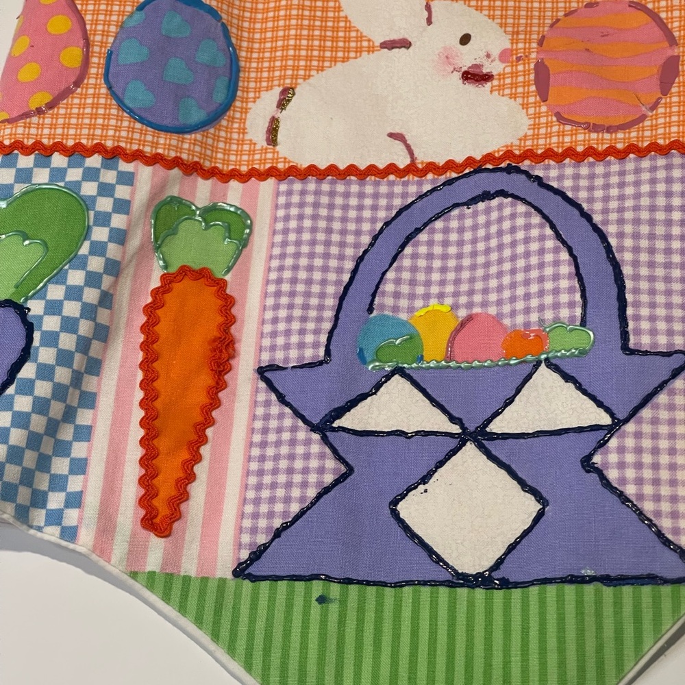 Source Unknown Pastel Patchwork Bunny Vest In Pin… - image 3